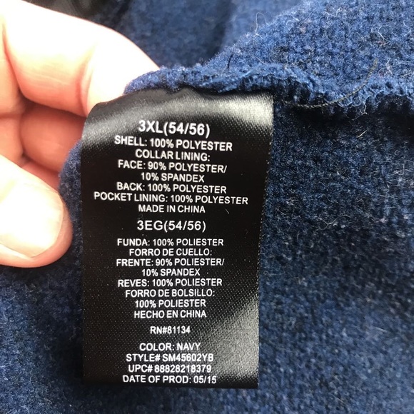 SwissTech Mens Sweater Fleece Jacket Zip Up 3XL - Picture 4 of 5